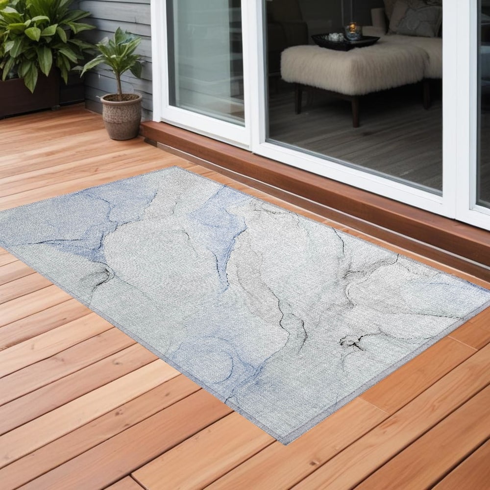 Bax Artistic Abstract Weather Resistant Classic Meets Modern Outdoor Rug