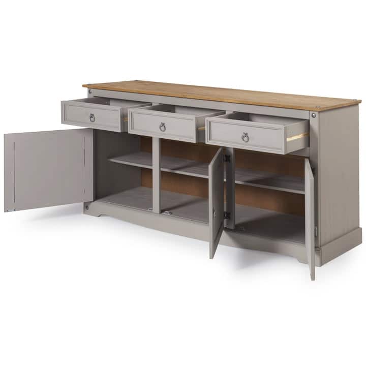 65" Wood Buffet Sideboard Farmhouse - Corona Collection | Furniture Dash