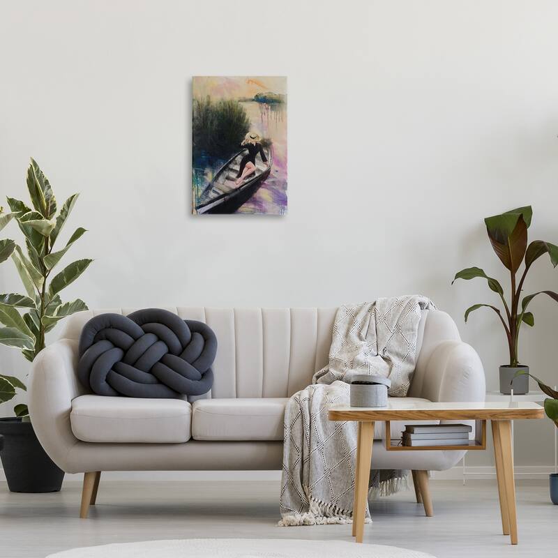 Stupell Fashion Diva on River Boat Canvas Wall Art Design By Lucille Lee