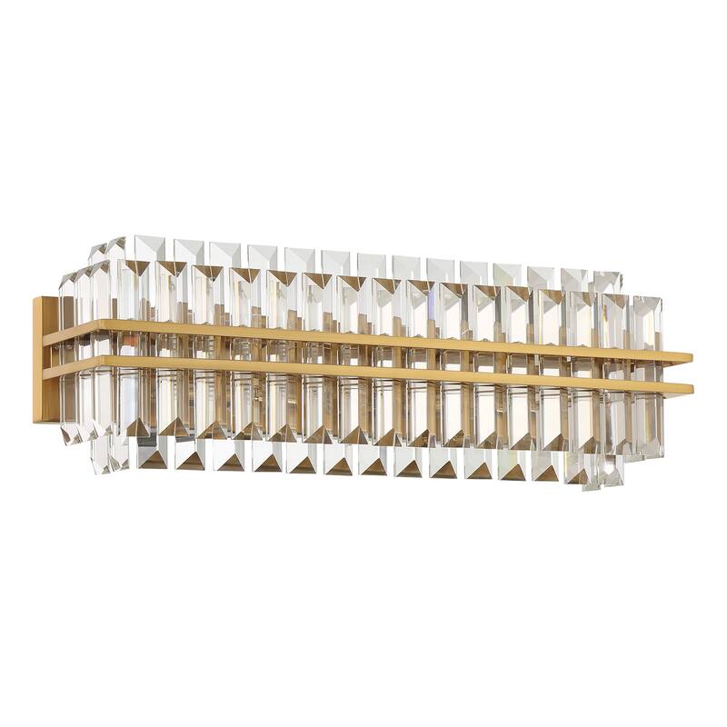 Hayes 4 Light Aged Brass Bathroom Vanity