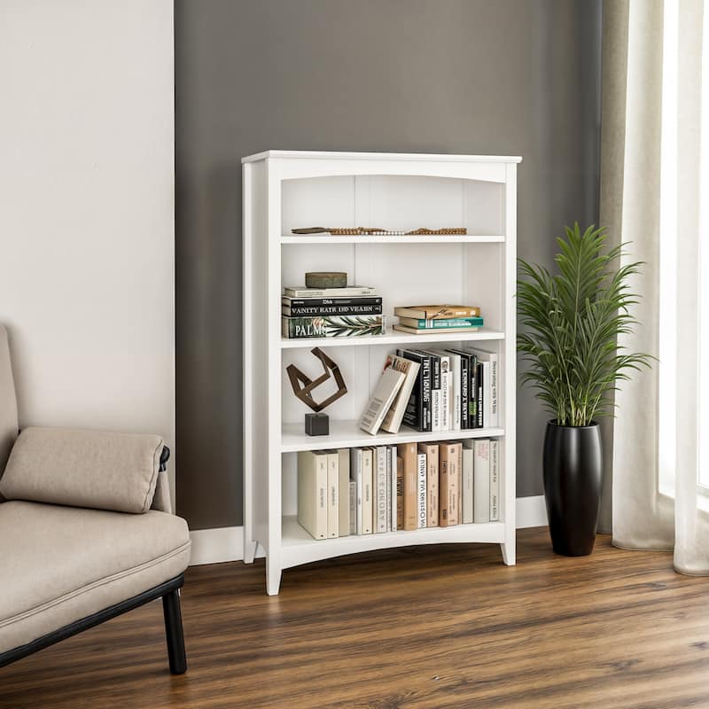 Shaker Style Bookcase - 48"H - White