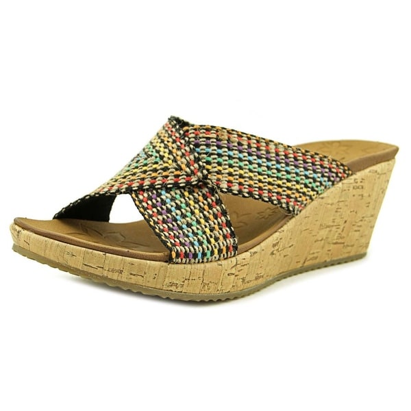 Skechers Beverlee Delighted Women Open Toe Synthetic Multi Color Wedge Sandal