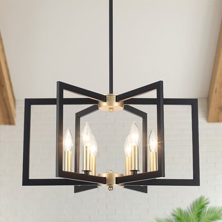 6-Light Candlestick Hanging Linear Foyer Chandelier Lighting for Dining Room Kitchen Island