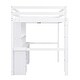 preview thumbnail 12 of 13, Full Size Loft Bed with Multi-storage Desk, LED light and Bedside Tray, Charging Station
