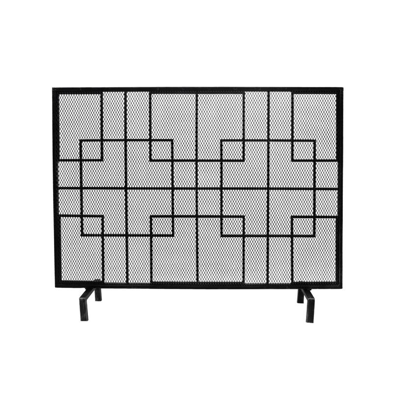 Alamance Modern Single Panel Fireplace screen by Christopher Knight Home - N/A