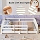 preview thumbnail 7 of 74, Montessori Solid Pine Floor Bed with Full-Length Safety Fence & Slatted Base by Harper&Bright Designs