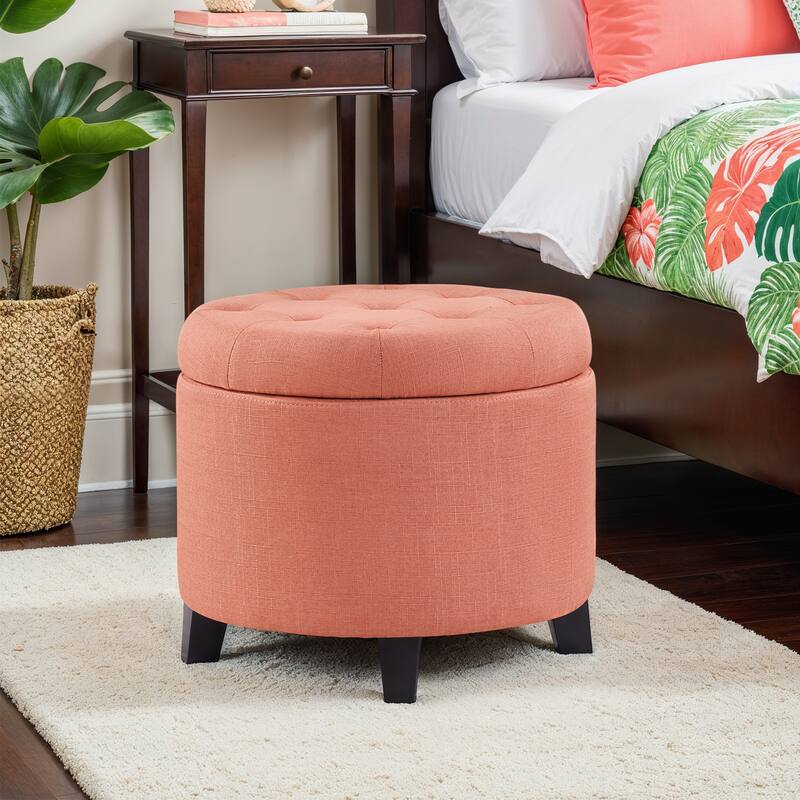 Convenience Concepts Designs4Comfort Round Storage Ottoman