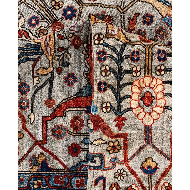 Serapi One-of-a-Kind Hand-Knotted Area Rug - Gray - 9' 0" x 12' 3"