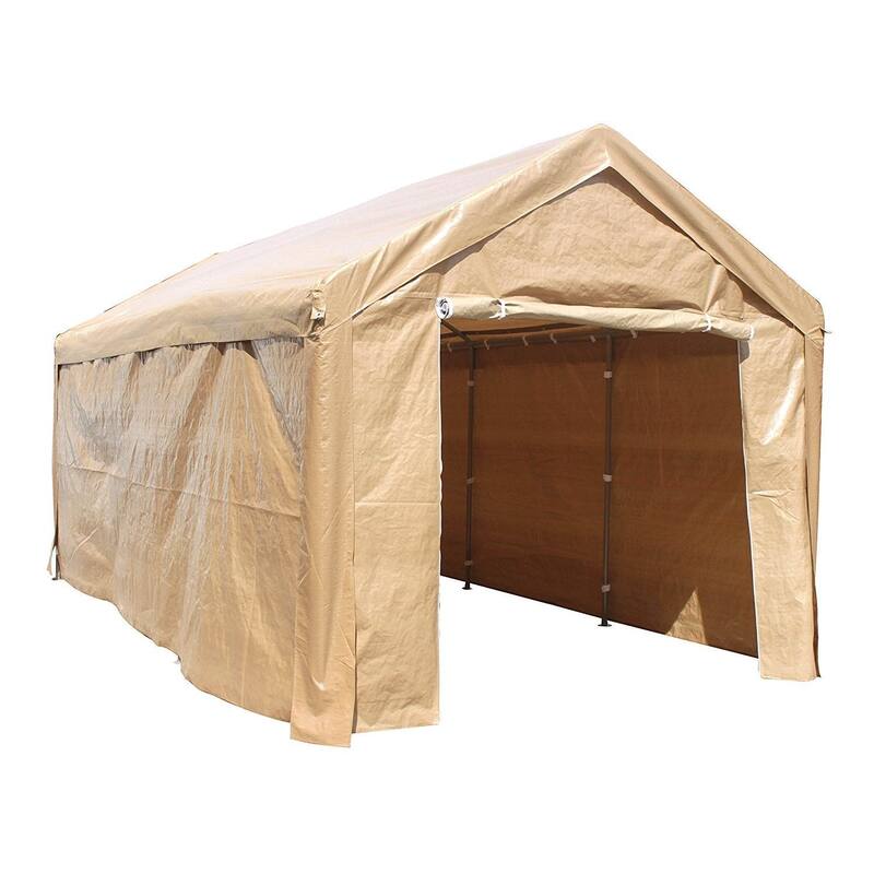 ALEKO 10 x 20 Heavy Duty Outdoor Carport Gazebo Canopy Tent with Sidewalls