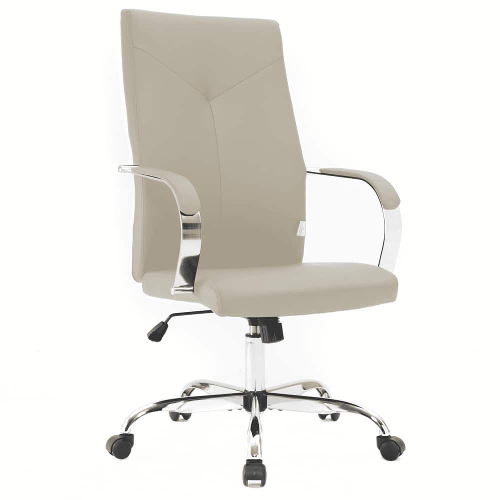 Sonora High Back Ergonomic Leather Upholstered Swivel Executive Office Desk Chair with Adjustable Height, Tilt, Chrome Frame
