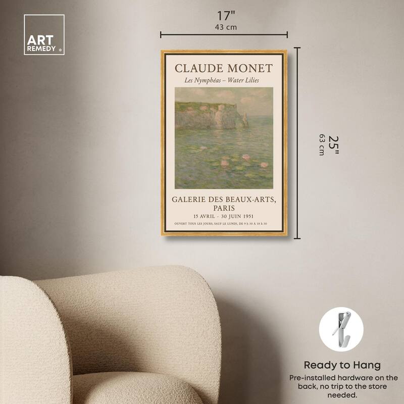 Water Lilies Canvas Vintage Art by Art Remedy