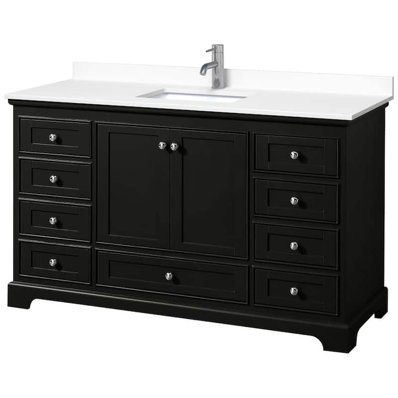 Wyndham Collection Deborah 60" Free Standing Single Basin Vanity Set