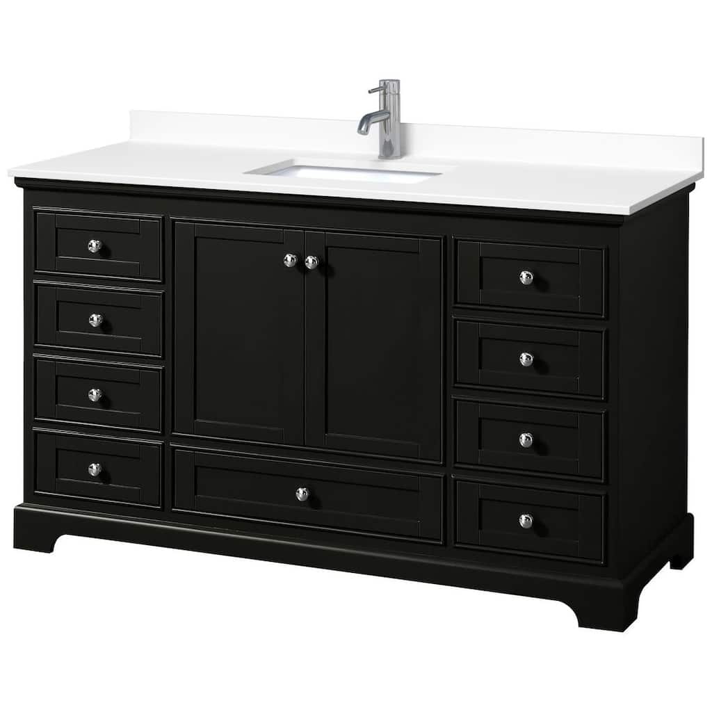 Wyndham Collection Deborah 60" Free Standing Single Basin Vanity Set