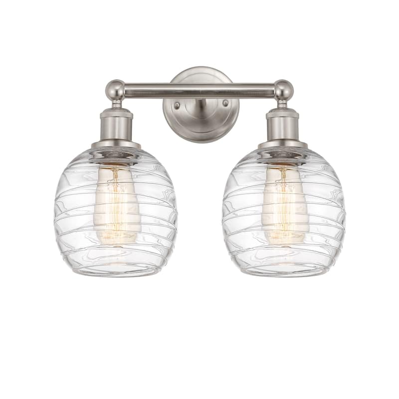 Innovations Lighting 616-2W-12-15 Belfast Vanity Belfast 2 Light 15" - Brushed Satin Nickel / Deco Swirl
