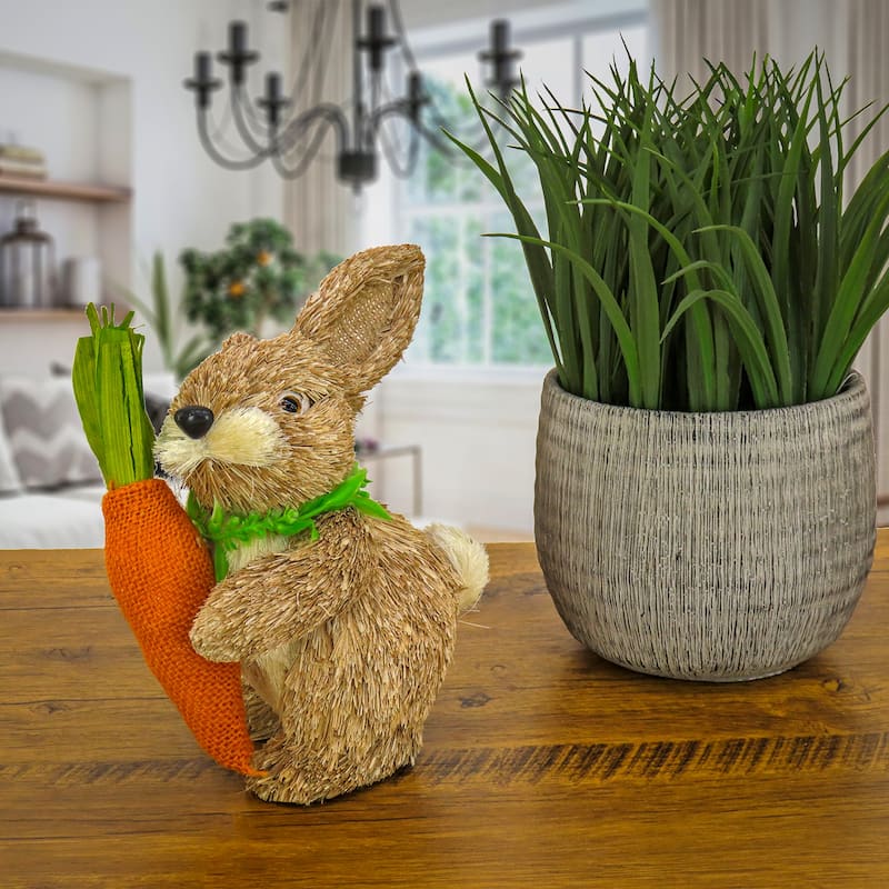 National Tree Company 12 in. Easter Bunny with Carrot - 12 in