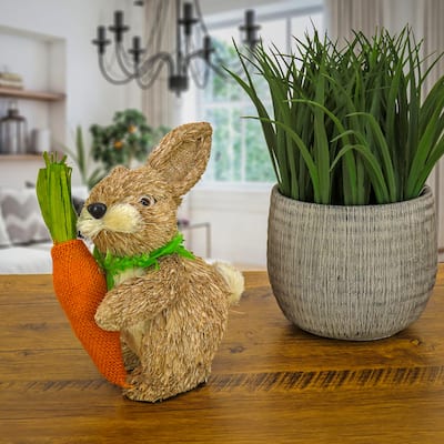 National Tree Company 12 in. Easter Bunny with Carrot - 12 in