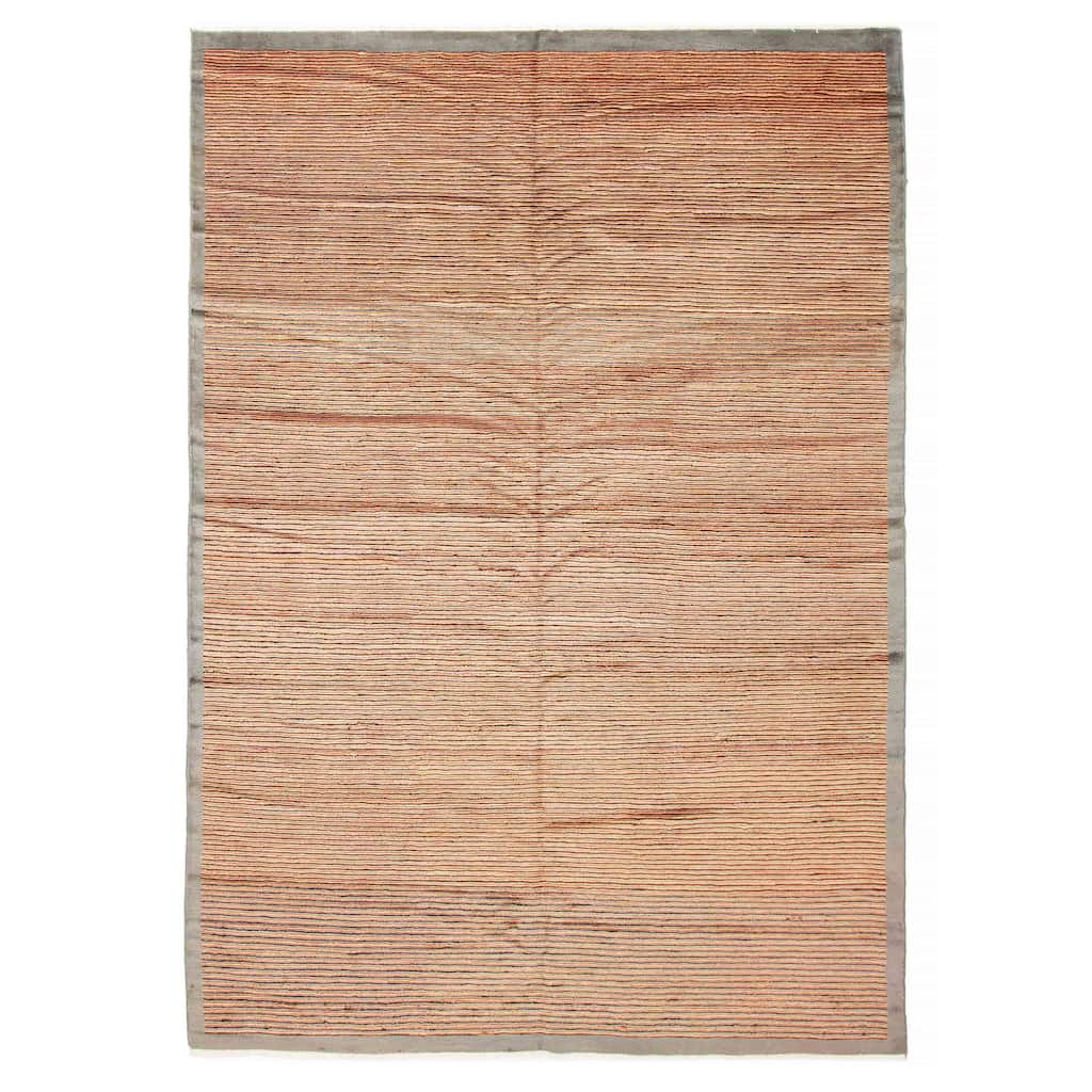 ECARPETGALLERY Hand-knotted Peshawar Ziegler Light Brown Wool Rug - 6'0 x 9'1