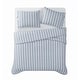 preview thumbnail 12 of 17, The Farmhouse by Rachel Ashwell Wide Ticking Stripe 3 Piece Duvet Cover Set