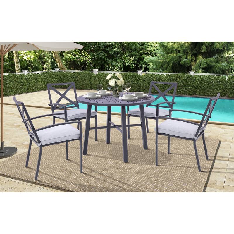 San Marino X-Back Outdoor Dining Chair Set of 2 with Cushions