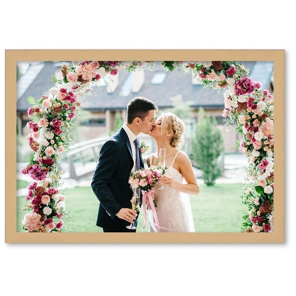 16x23 Natural Wood Picture Frame With Acrylic Front And Foam Board Backing Natural Solid Wood Overstock