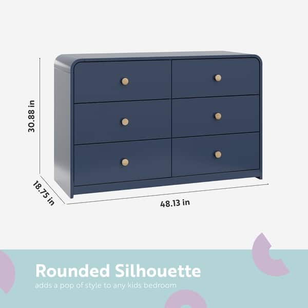 dimension image slide 1 of 4, Storkcraft Santos 6 Drawer Dresser