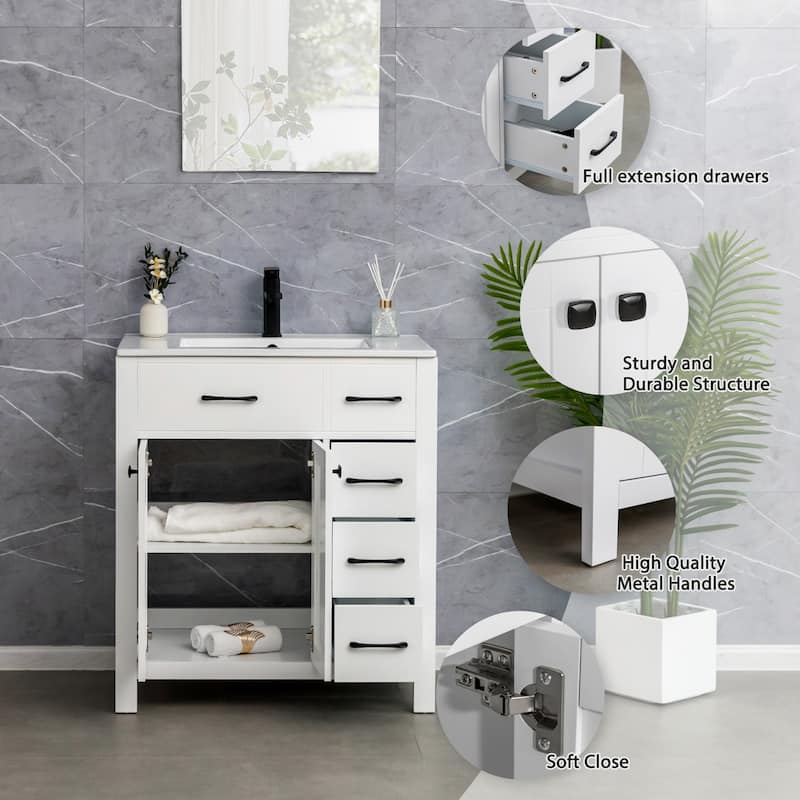 Sink Bathroom Vanity with Counter top Set