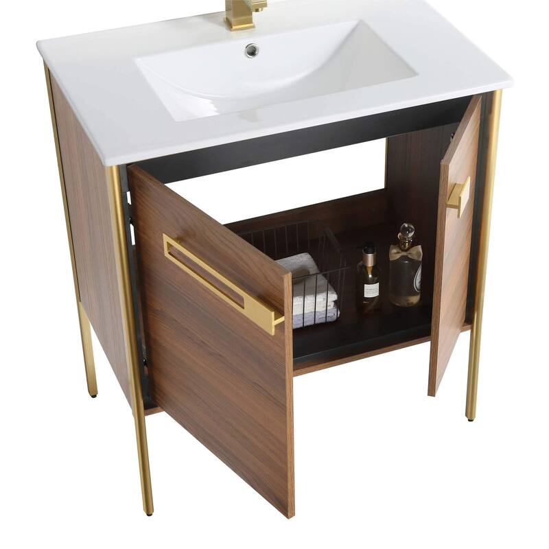 Fine Fixtures Oakville Bathroom Vanity with White Ceramic Sink