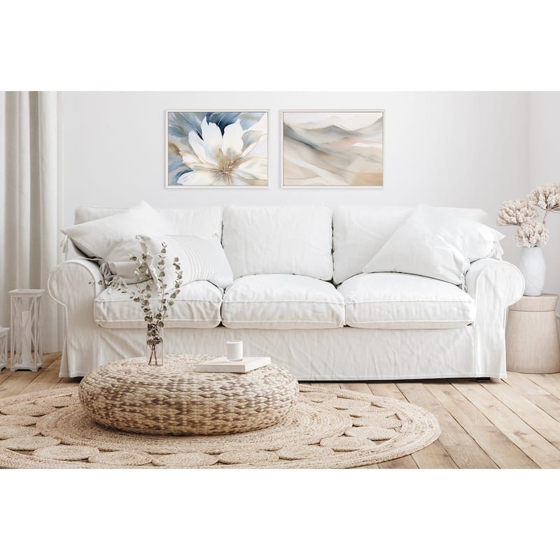Sylvie Beaded Landscape Framed Canvas by Creative Bunch Studio