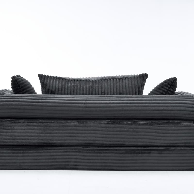 Modern King Size Convertible Sleeper Sofa Stackable Corduroy Sofa Bed