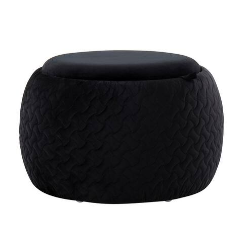 Carson Carrington Astrid Pouf with Tray Top