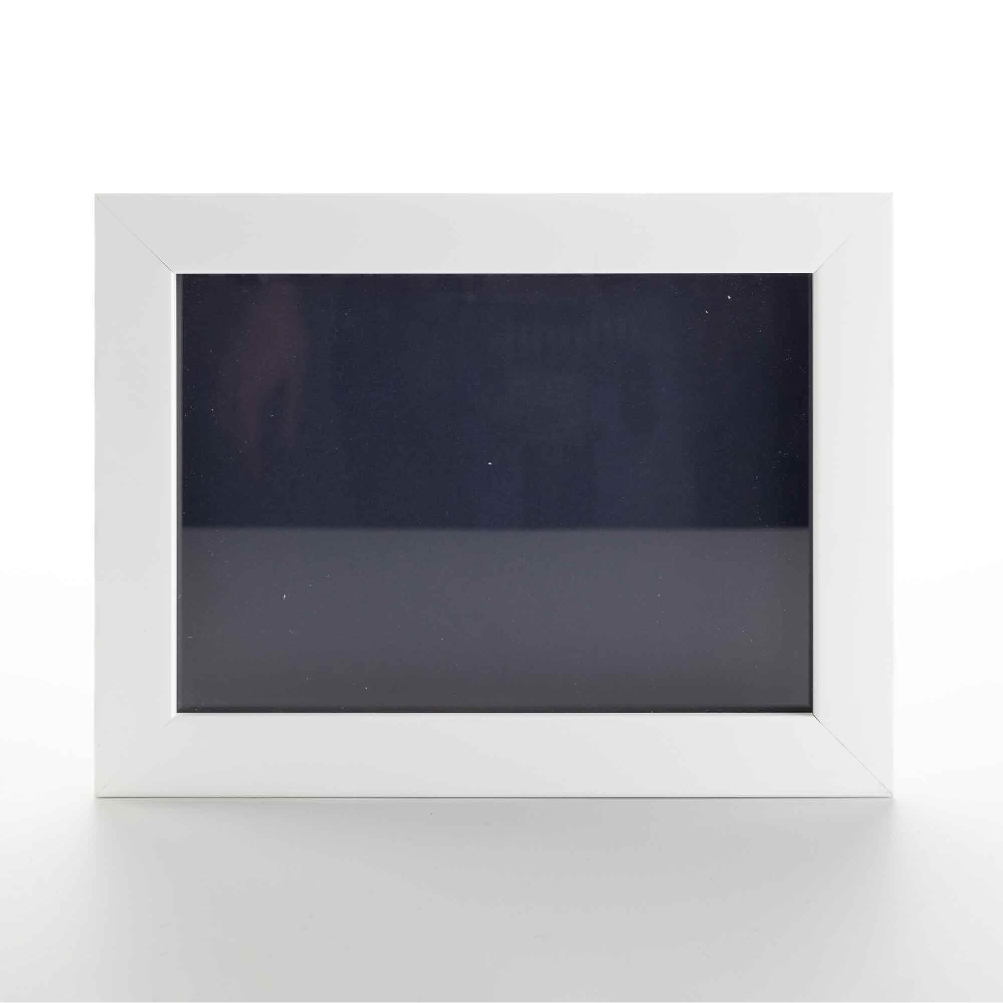 White 8x8 Wood Shadow Box with Grey Acid-Free Backing - With 11/16