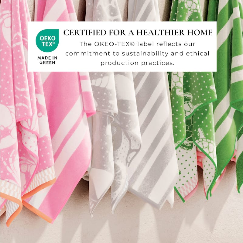 Linery & Co. 100% Cotton Jacquard 2 Pack Summer Beach Towels