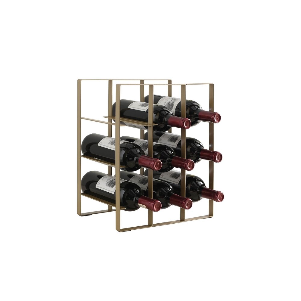 Lattice Design Iron Wine Rack Tabletop Display Stand Single Bottle Holder #1 