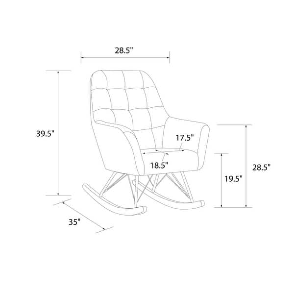 Little Seeds Raven Upholstered Rocker, Nursery Furniture