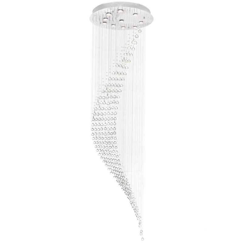 Ribbon 10 Light Flush Mount With Chrome Finish - Chrome