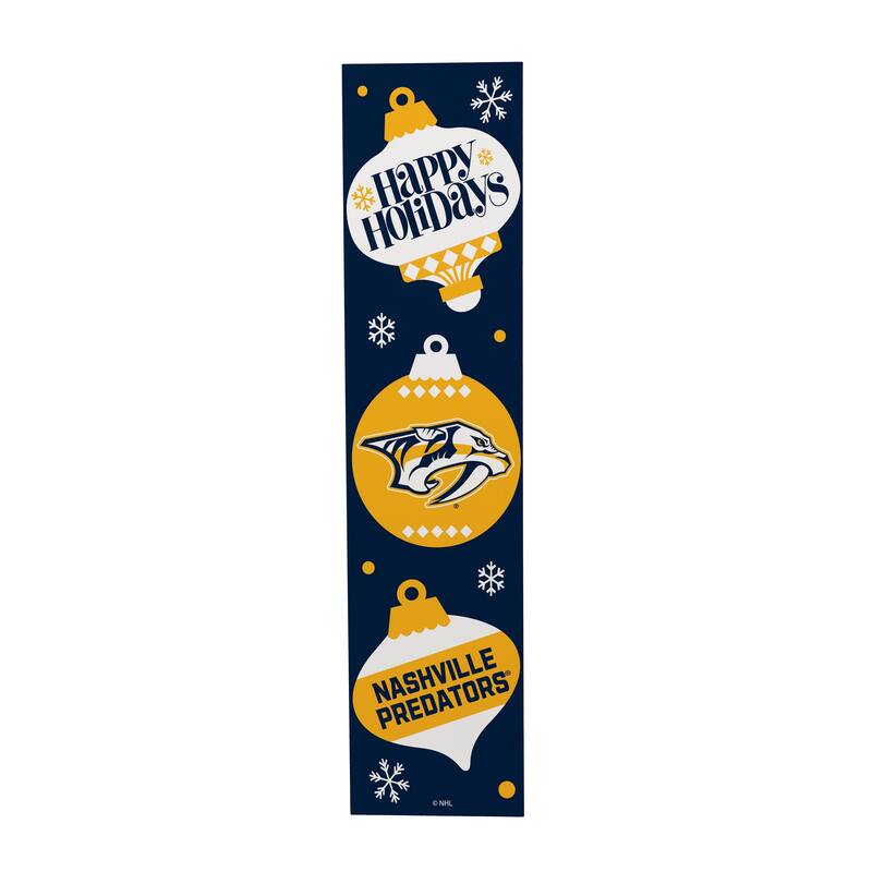 47" Double Sided Seasonal Porch Leaner, Nashville Predators - 47" x 11.25"