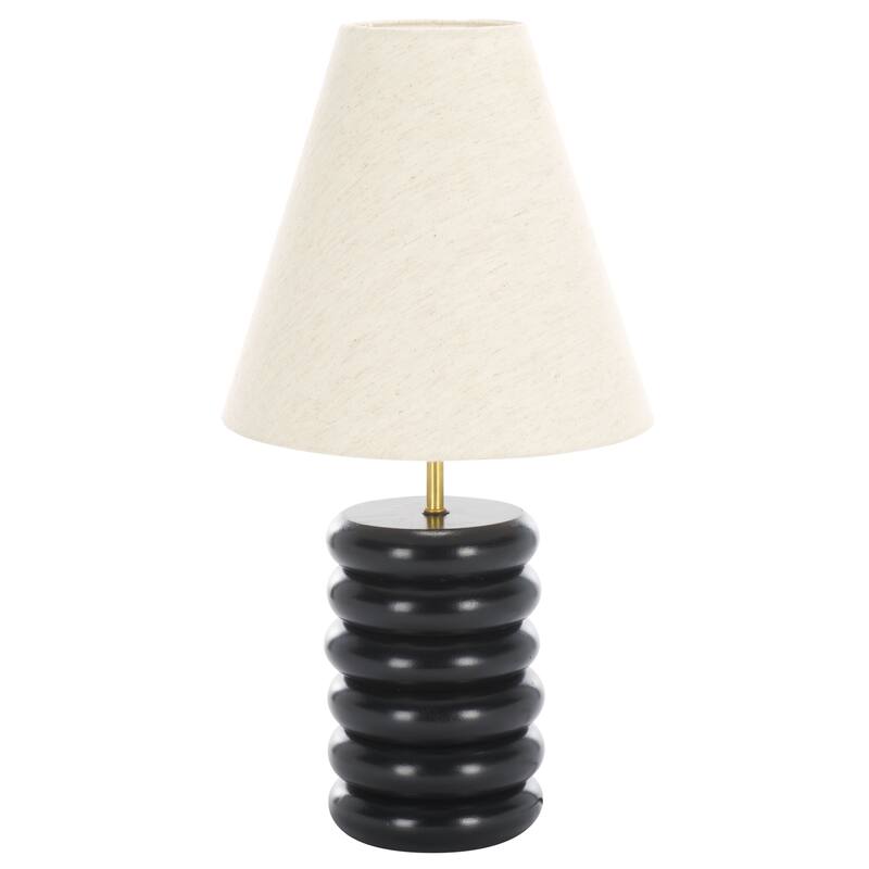 SAFAVIEH Lighting Solani Table Lamp 22-Inch Stacked Base Design - 12"W x 12"D x 22"H