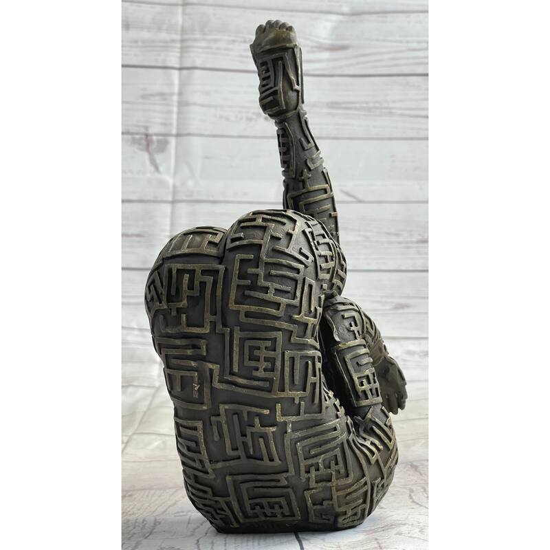 Abstract Modern Art Yoga Exercise Bronze Statue Sculpture Figurine By Dali Decor