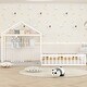 preview thumbnail 91 of 102, White Full Size Floor Bed Montessori Floor Bed wHouse-Shaped Headboard White - Full