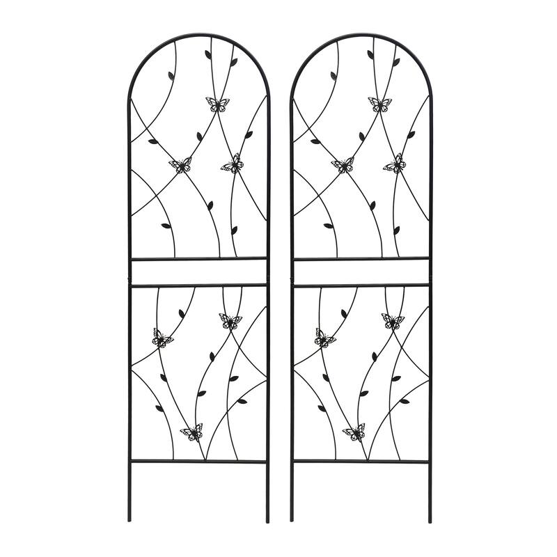 2 Pack Metal Garden Trellis Rustproof Trellis for Climbing Plants Outdoor Flower Support