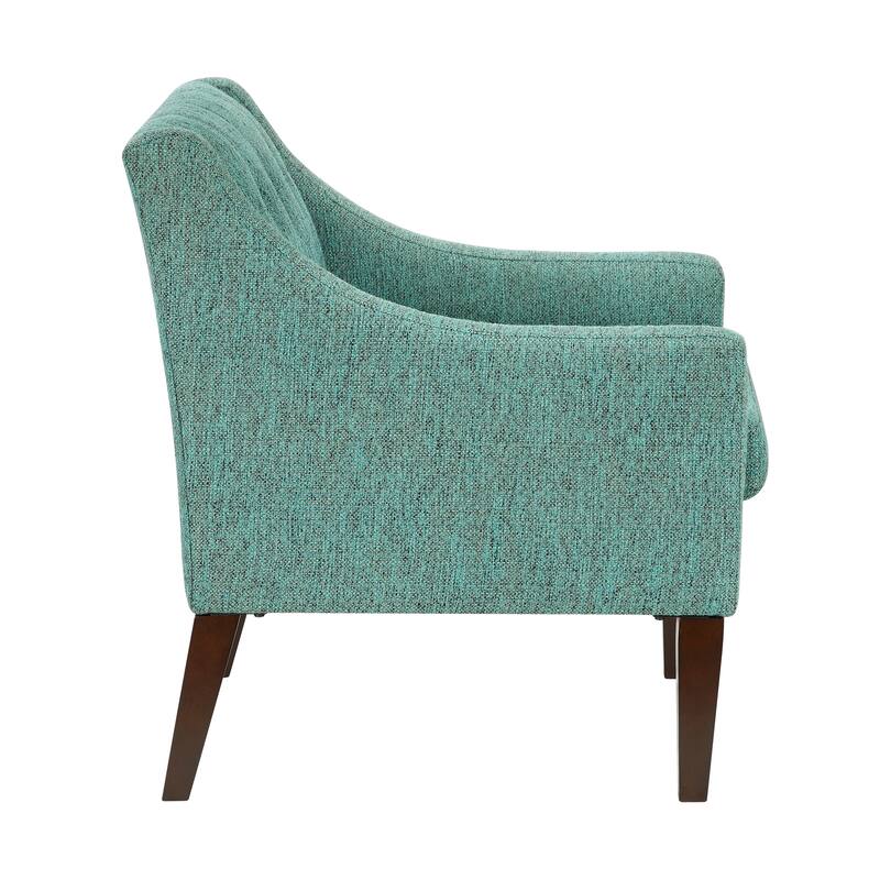 Laertes 26" Textured Fabric Accent Chair - Button-Tufted Chair Back