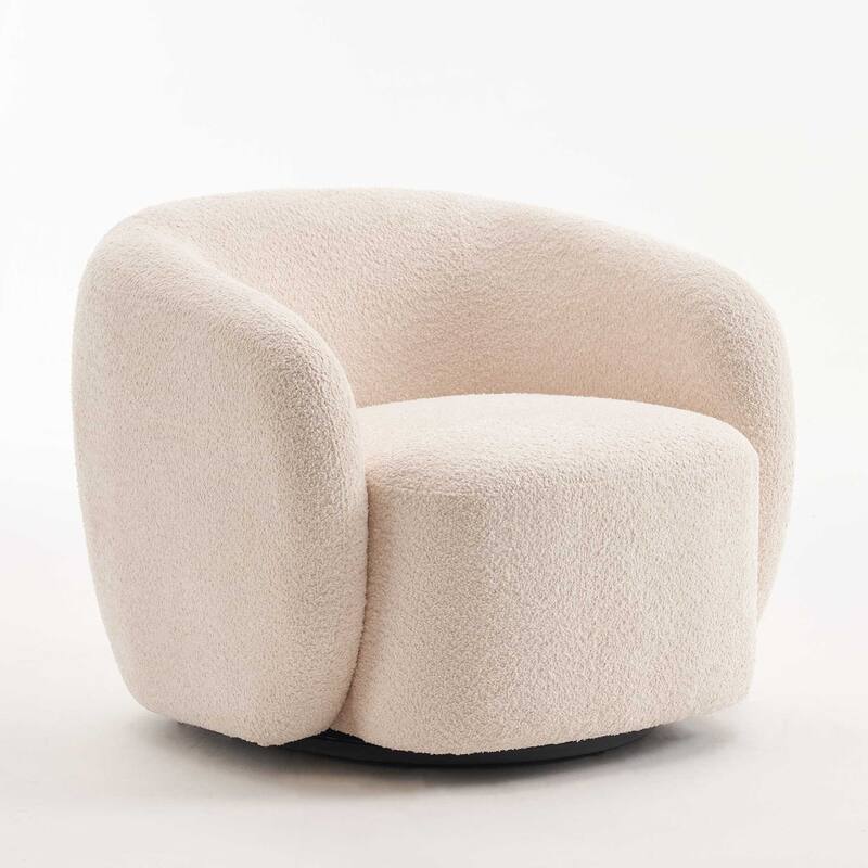 Mid-Century Modern Accent Chair, Soft Padded Single Sofa