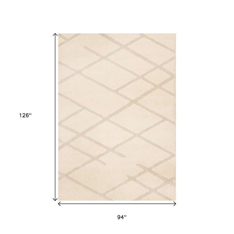 HomeRoots Solid Color Modern Rectangle Area Rug - 8' X 11'