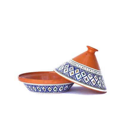 Kamsah Bohemian Supreme Large Tagine - Handcrafted Ceramic Pot