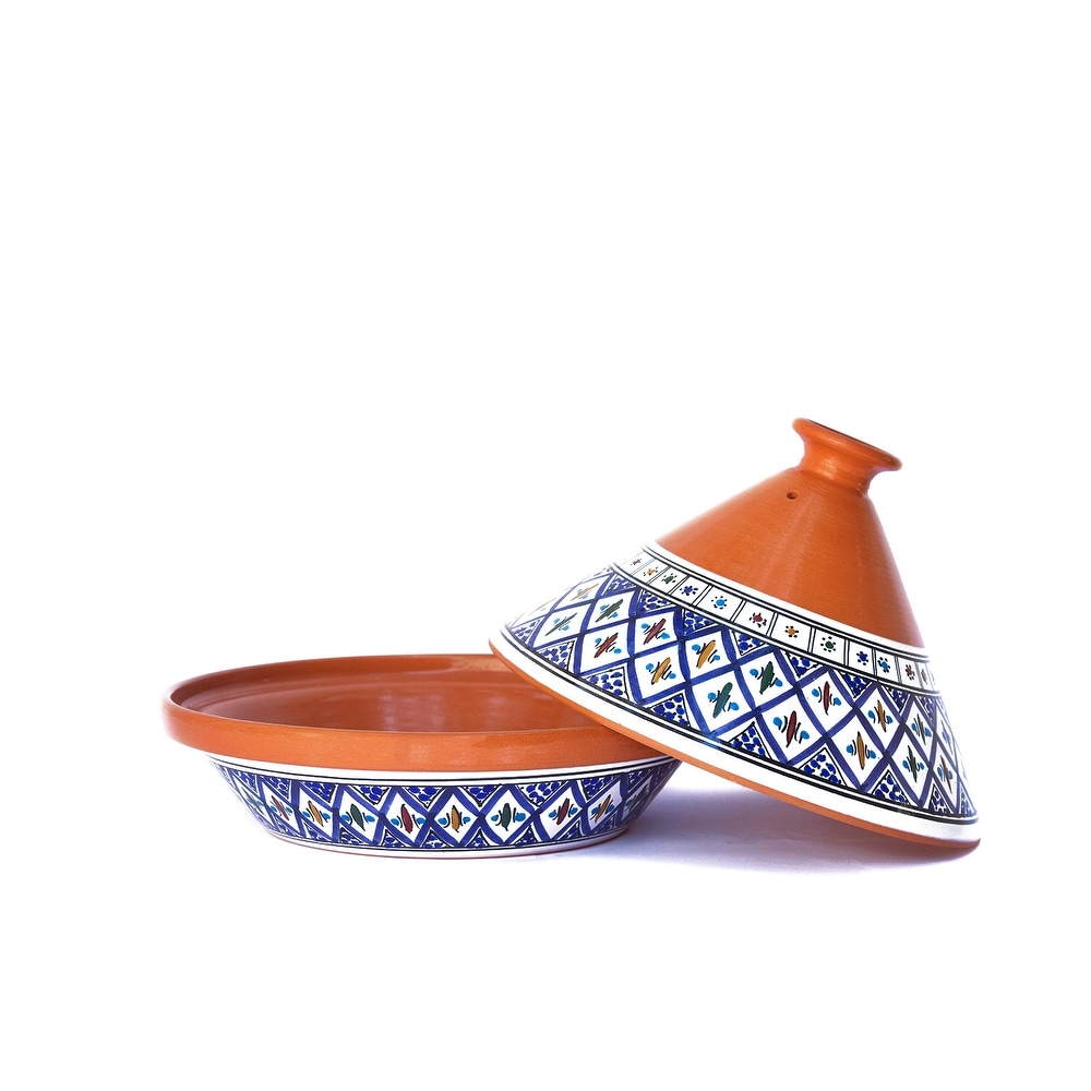 Large Ceramic Tagine Cooking Pot, Kamsah Bohemian Supreme