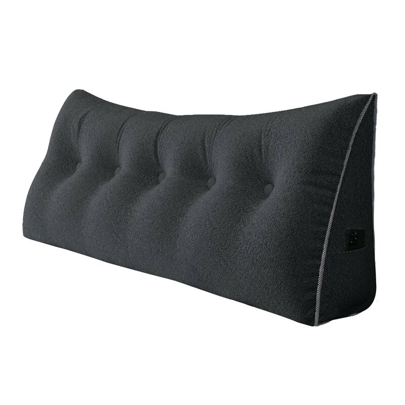 WOWMAX Bed Rest Wedge Bolster Daybed Dorm Bunk Bumper Reading Pillow - Queen