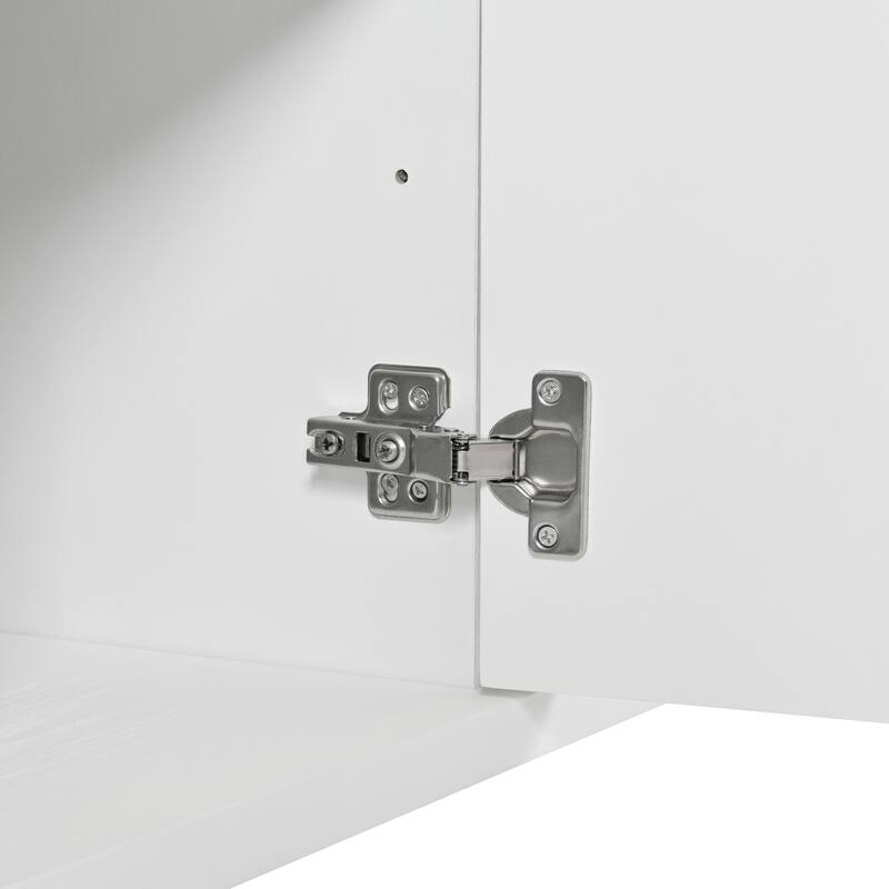 Modern 4-Door Buffet Cabinet Sideboard Cabinet with Adjustable Shelves, Push-Open Door Design, for Living Room and Kitchen