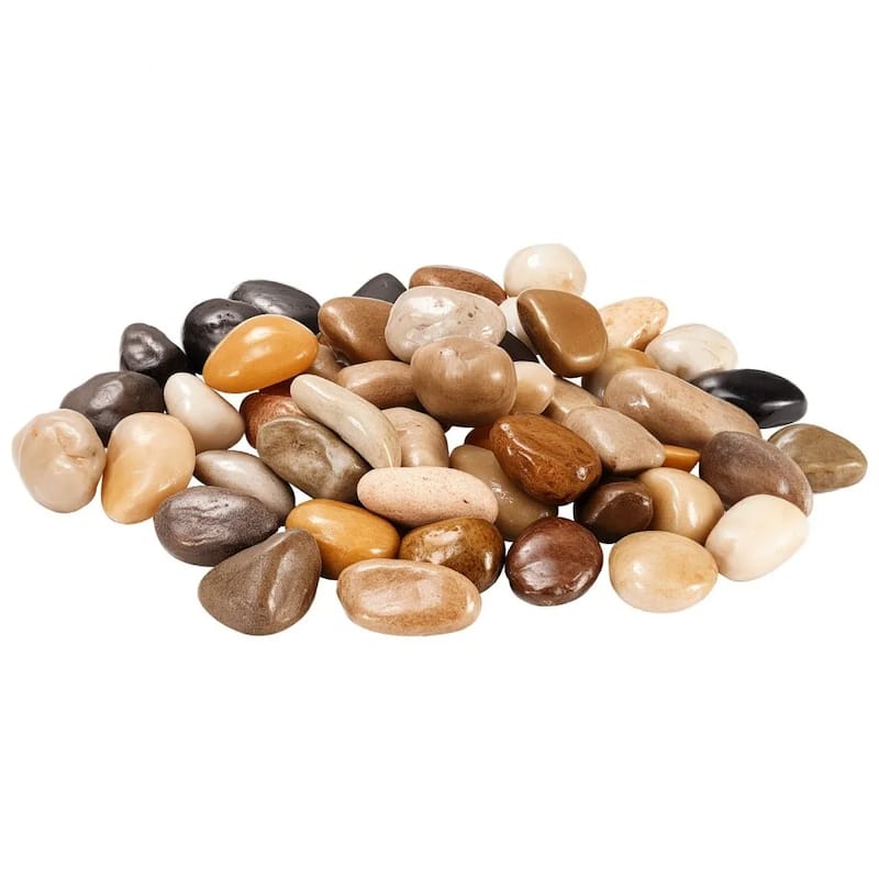 Rain Flower River Rocks Decorative Stones for Landscaping Aquarium Garden and Plant Care - 0.59-0.71 x 0.59-2.36 x 0.19-1.97 in