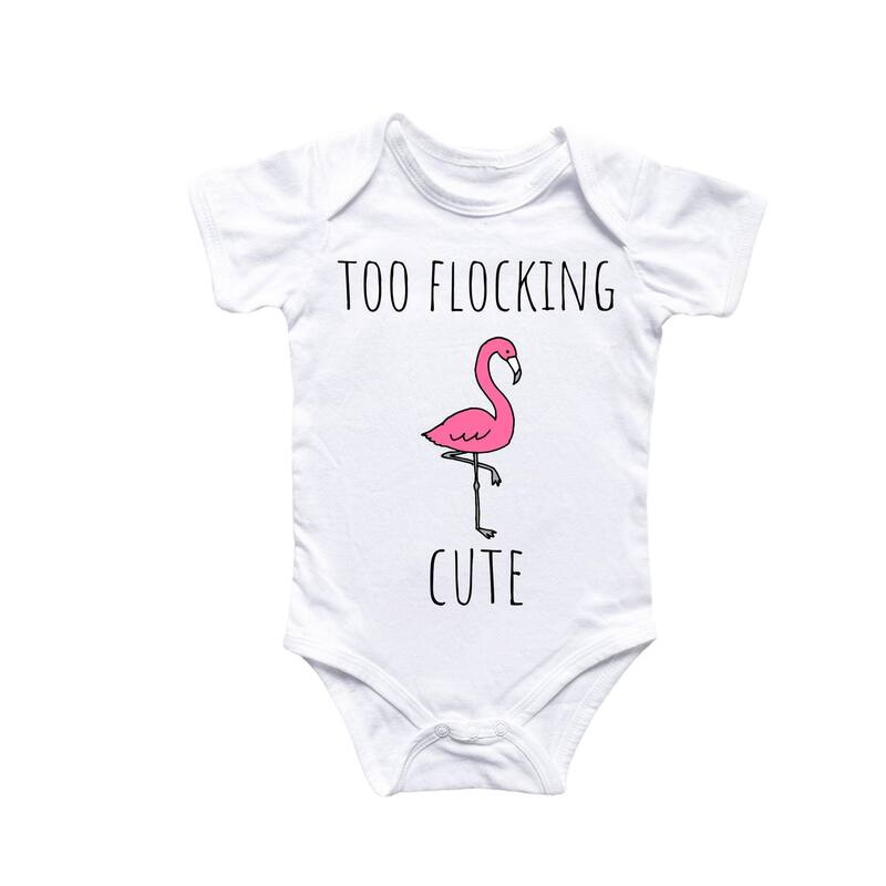 Flamingo Florida - Baby Boy Girl Clothes Infant Bodysuit Funny Cute Newborn 4 - Blue - 0-3M