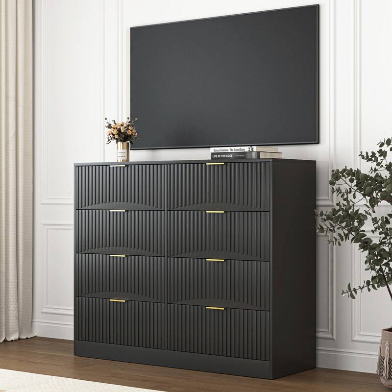 47.2" Modern 8-Drawer Wooden Dresser for Bedroom